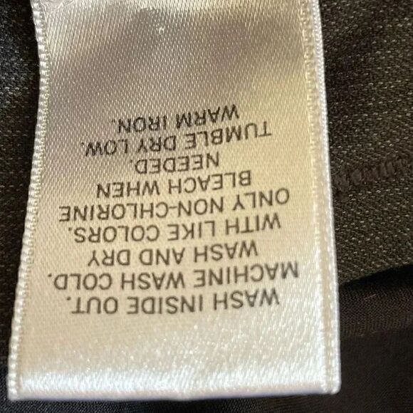 Banana Republic Black Stripes Flat Front Straight Wide Leg Slacks Career Office - Picture 8 of 11